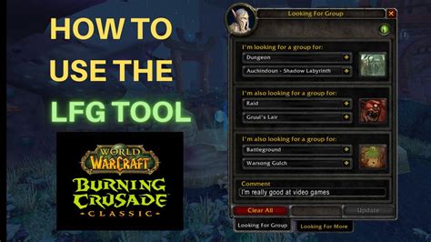 classic wow how to enable lfg chanel|/4 Looking For Group (LFG) is a Global .